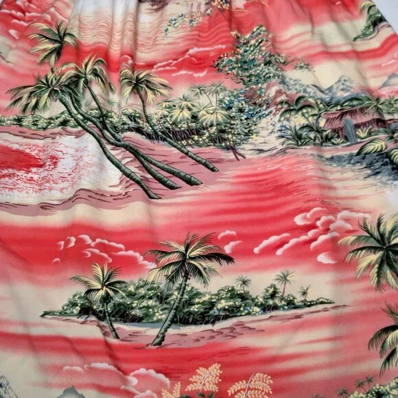 Puanani Hawaiian Dress XS Pink Tropical Aloha Beach Sleeveless Smocked Island - Picture 10 of 15